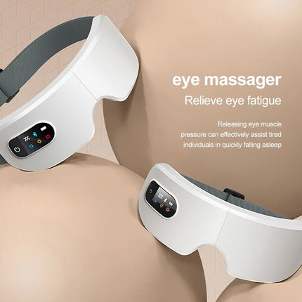 Heated Eye Massager with Bluetooth Music Relax Reduce Eye Strain
