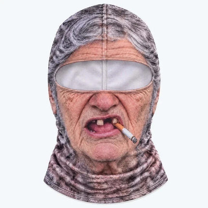 3D Funny Face Ski Mask Balaclava for Motorcycle Cycling Winter Cover