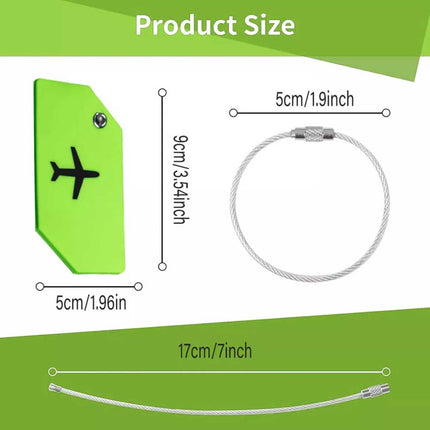 5PCS Silicone Travel Luggage Tags Suitcase ID Address Name Label