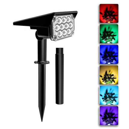 RGB 10 LEDs Solar Garden Lights Outdoor Landscape Yard Lawn Spotlight