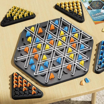 Chain Triangle Chess Game – Rubber Band Triggle Toy for Kids & Adults