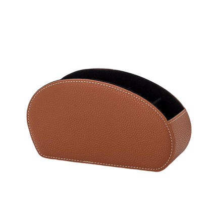 PU Leather Remote & Phone Storage Box Desk Organizer Holder for Home