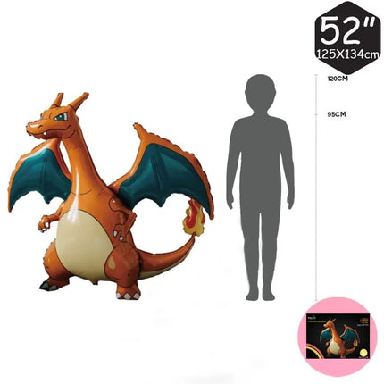 52" Giant Foil Dragon Balloon Kids Cartoon Party Birthday Decoration