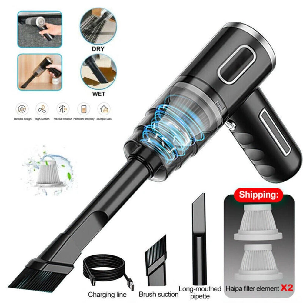 120W Cordless Handheld Vacuum Cleaner, Strong Suction for Car and Home Use