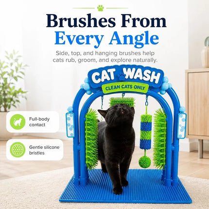Cat Wash Grooming Station & Car Wash Scratcher for Cats