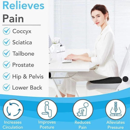 Extra-Thick Orthopedic Gel Seat Cushion for Office & Car