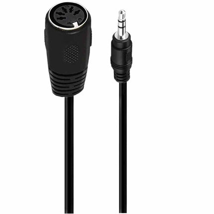 3.5mm TRS Mini Jack to 5-Pin DIN MIDI Female Adapter Cable - 0.5m