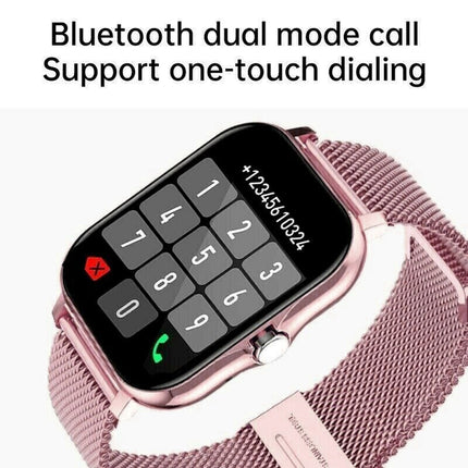 Smart Watch for Women & Men with Heart Rate for iPhone Android Bluetooth - Pink