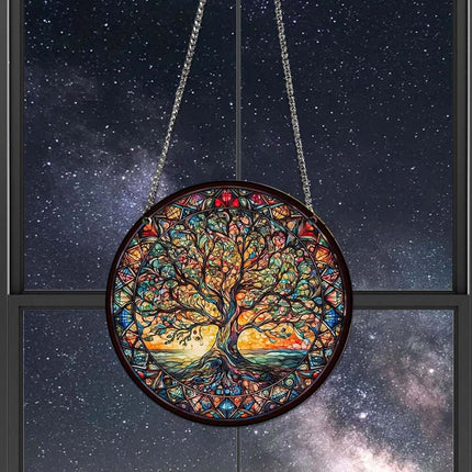 Tree of Life 3Pack Acrylic Hanging Wall Art – Indoor & Outdoor Garden Decor