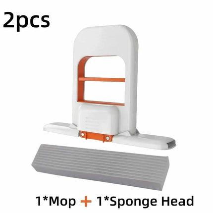 2PCS Mini Self-Squeezing Sponge Mop for Kitchen Bathroom & Desktop Cleaning