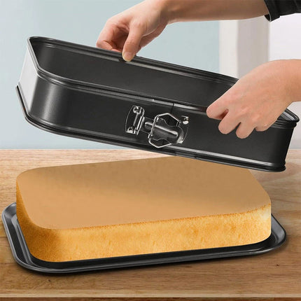 28CM Rectangular Non-Stick Springform Cake Tin Baking Tray