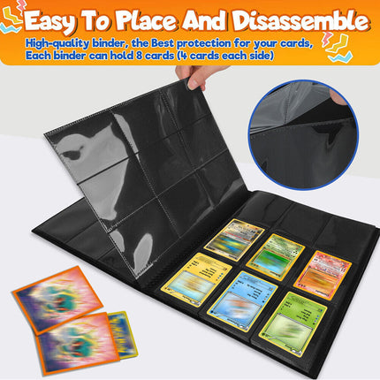 9-Pocket Trading Card Binder Zip Cover with Strap