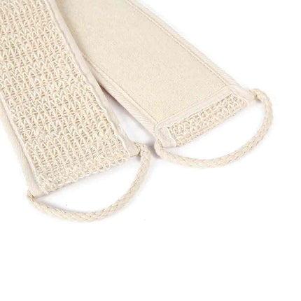 Exfoliating Loofah Back Scrubber Strap – Natural Bath Sponge for Shower