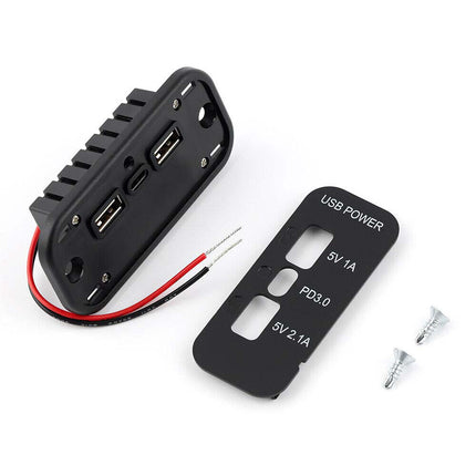 30W PD + QC 3.0 USB Car Charger, 12V/24V Fast Charging Adapter for Car/Truck, 36W Total Output