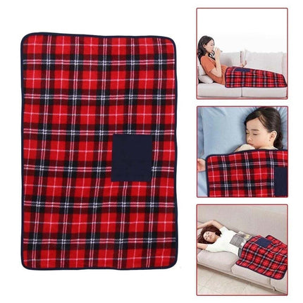 Electric Heated Throw Blanket, Fleece Warming Blanket with Timer & Washable Design