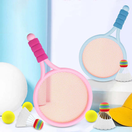Kids Tennis & Badminton Racket Set – 2 Rackets, 6 Balls, Ages 3+