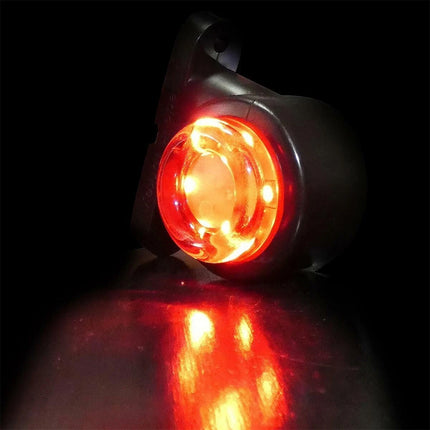 2x Mini Dual Side Rubber LED Marker Lights for Trailer, Truck, and Camper Outline, 12-24V