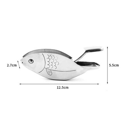 Fish-Shaped Stainless Steel Manual Lemon Squeezer – Citrus Juicer for Lime & Lemon