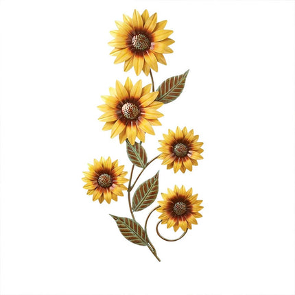 3D Metal Sunflower Wall Art for Garden & Indoor Outdoor Floral Decor
