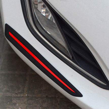 Universal 2PCS Carbon Fiber Bumper Corner Guards – Anti-Scratch Protection Film for Car
