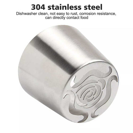 Stainless Steel XL Russian Rosebud Flower Icing Tip Piping Nozzle for DIY