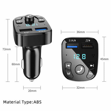 Bluetooth 5.3 FM Transmitter: 2USB-C PD 30W Fast Charge, Wireless Music & Hands-Free Kit