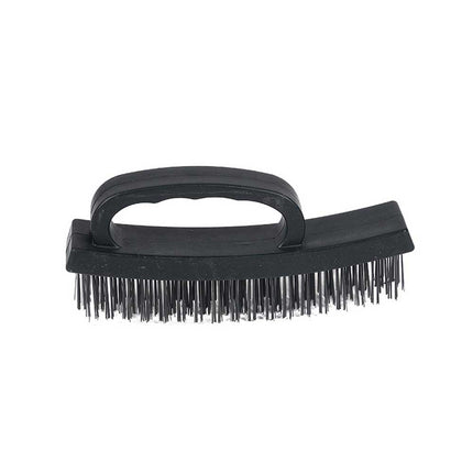Hand Wire Brush with D Handle for Rust, Paint, and Dirt Removal - BBQ & Metal Cleaning Tool
