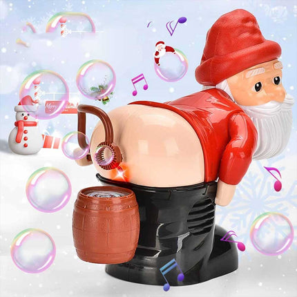 Christmas Snowman Bubble Machine for Kids with Music & Lights