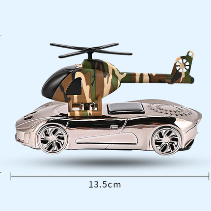 Solar Powered Rotating Car Air Freshener - Hanging Helicopter Ornament