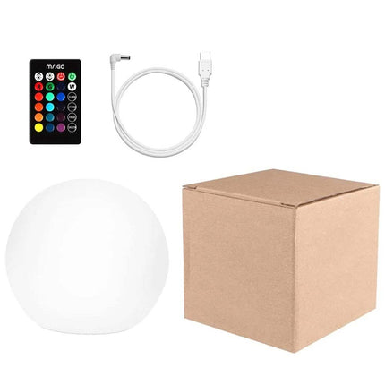 RGB 16 Colors LED Globe Orb Light with Remote - 15CM Kids Mood Night Lamp