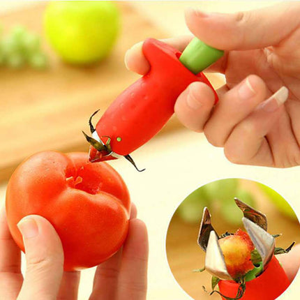 Strawberry Slicer & Corer – Fruit Stem Remover, Leaf Huller Tool