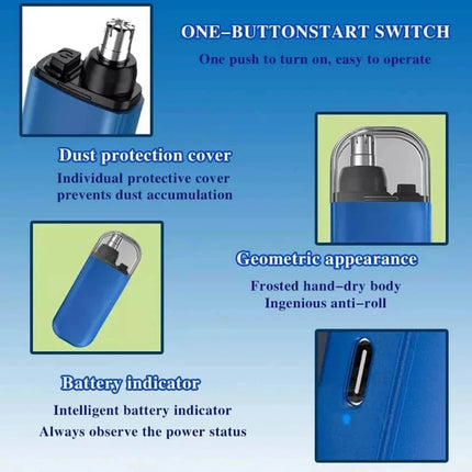 Professional USB Rechargeable Electric Nose & Ear Hair Trimmer Clipper
