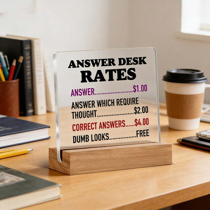 Funny Office Gifts for Coworkers & Boss – Acrylic Plaque