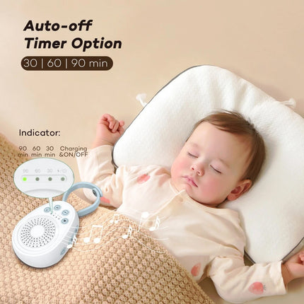 Portable Baby White Noise Sleep Sound Machine with Timer Child Lock USB-C