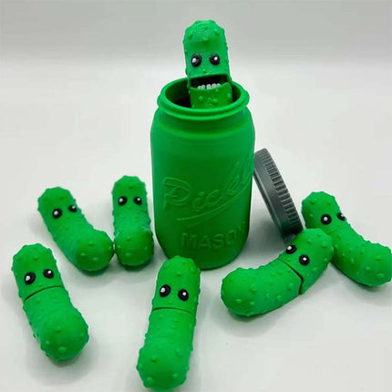 Fun 3D Printed Pickles in Mason Jar – Perfect Gifts for Everyone