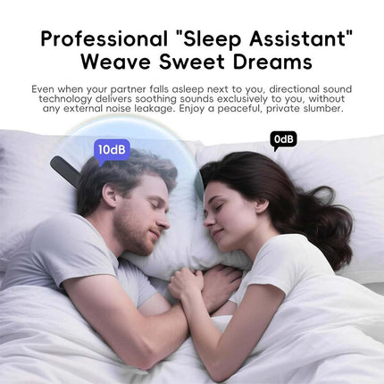 Bone Conduction Pillow Speaker with Timer & Remote, 3 Sound Modes, White Noise Machine for Sleeping