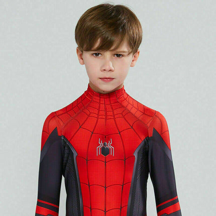 Kids Boys Spider-Man Far From Home Zentai Cosplay Costume Suit
