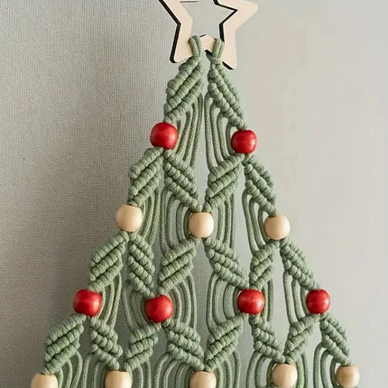 Knitted Christmas Tree DIY Kit – 2Pcs Wall Hanging Festive Gift