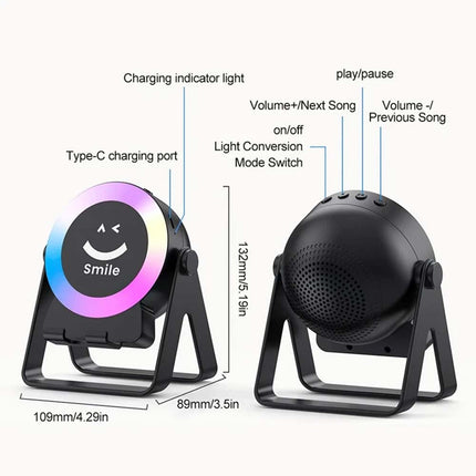 4-in-1 Wireless Induction Bluetooth Speaker Rechargeable with Bracket