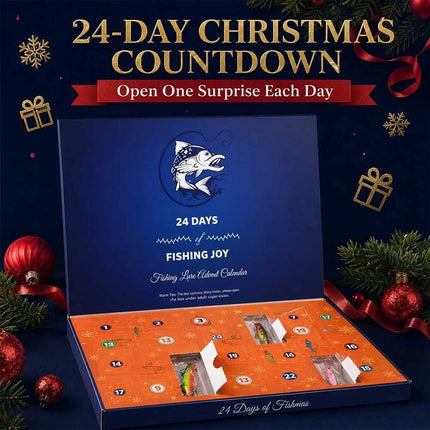 2026 Fishing Lure Advent Calendar 24-Day Christmas Tackle Gift for Men