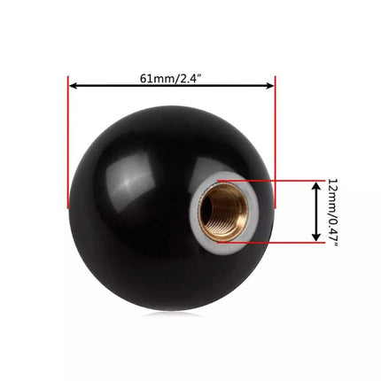 8-Ball Pool Billiard Shift Knob with Brass Inserts - Universal Manual Gear Stick for Most Cars