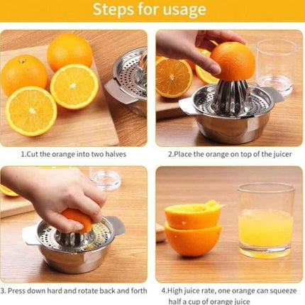 Heavy Duty 304 SS Citrus Juicer Manual Lemon Squeezer 12cm