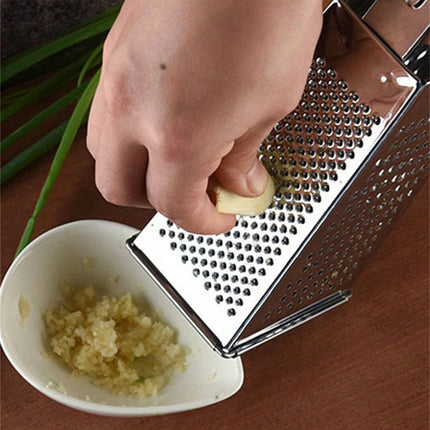 4-Sided Box Cheese Grater, Stainless Steel 8 Inch Veggie Slicer Cutter