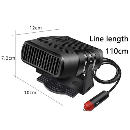 24V Portable Car Heater – 200W Fast Defroster & Demister for Windscreen, Dual-Mode Warm Air Fan for Trucks/Vans