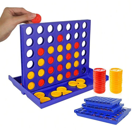 Mini Connect 4 in a Row Line Board Game Educational Family Toy for Kids