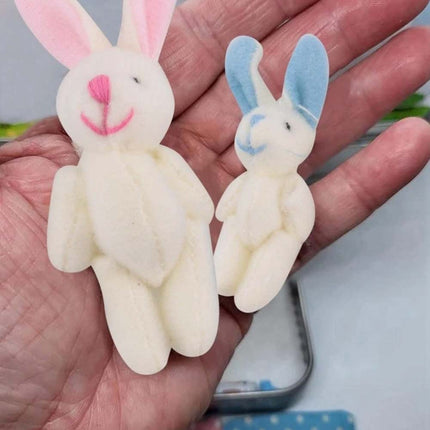 Easter Pocket Bunny Hug Plush Toys – 2 Bunnies in Tin Box, Cuddle Gift for Boys Girls