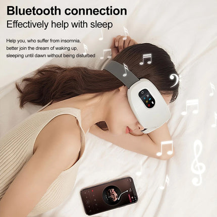 Heated Eye Massager with Bluetooth Music Relax Reduce Eye Strain