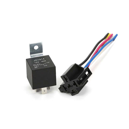 5PCS 24V 40A 4-Pin SPDT Automotive Relay Kit with Wiring Harness Sockets
