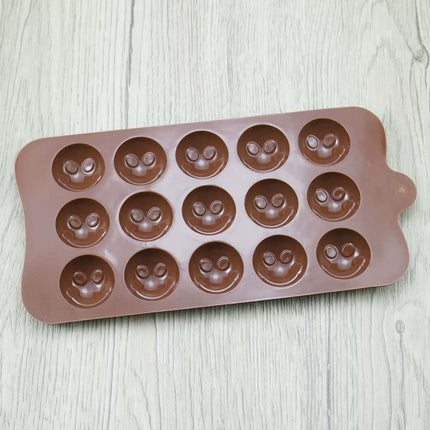 Silicone Chocolate Mould Smiley Face Ice Tray Cake Jelly Candy Cookie Baking