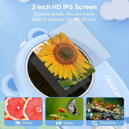 2-in-1 Portable Kids 1000X Microscope & 2" HD Video Camera